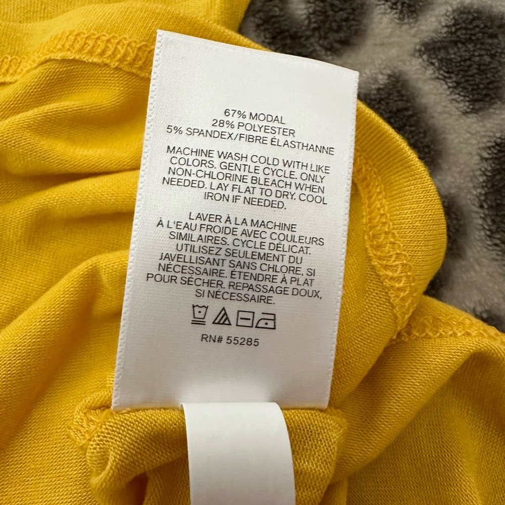Express One Eleven Lace-up Sleeve London Tee in Yellow Size Small Women’s - Picture 8 of 14